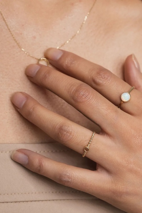 Αξεσουάρ ANIA KRUK δαχτυλίδι Γυναικείο χρυσό χαλαζία DOLCE VITA ZEMPZ0460 χρυσαφί