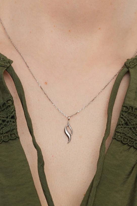 ANIA KRUK colier cu pandantiv pentru femei, din argint VINTAGE argintiu SSINS0950