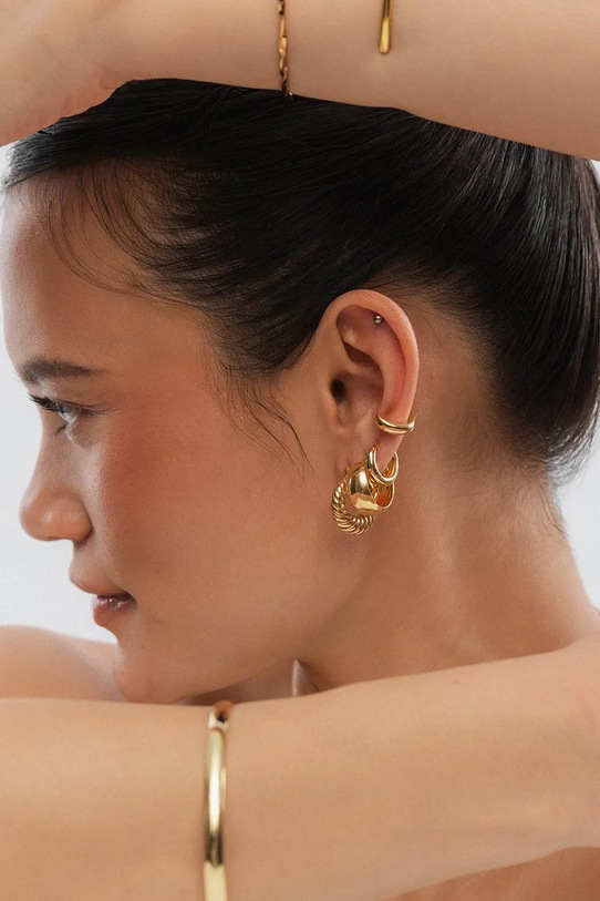 Kiegészítők ANIA KRUK Fülbevaló női ezüst VINTAGE SSIKS1100Z arany