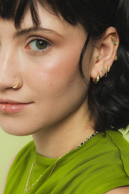 Kiegészítők ANIA KRUK piercing női aranyozott ezüst köbös cirkónium ROCK IT SRUKC3692Z arany