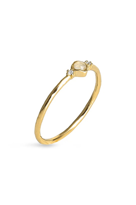 ANIA KRUK gyűrű női aranyozott köbös cirkónium DUO arany SMRPN2292Z