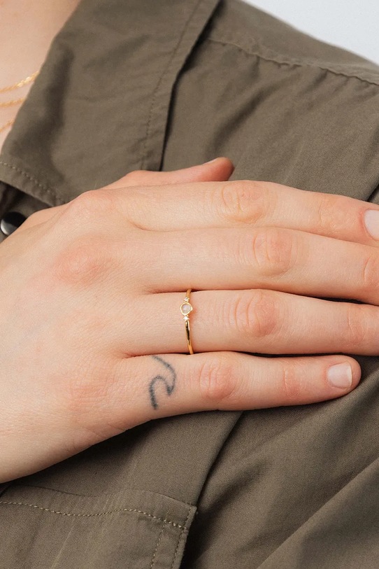 ANIA KRUK gyűrű női aranyozott köbös cirkónium DUO arany SMRPN2292Z