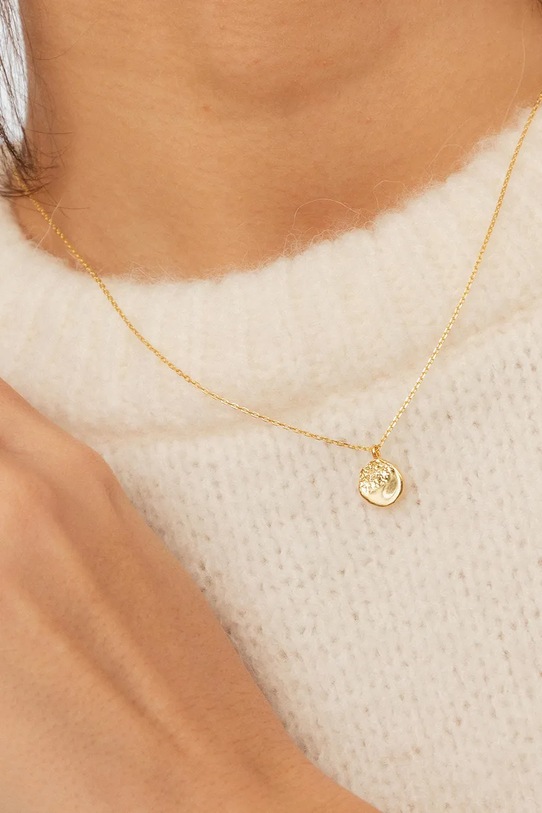 ANIA KRUK náhrdelník s přívěskem dámský z pozlaceného stříbra bez kamene VINTAGE zlatá SMRNS1820Z