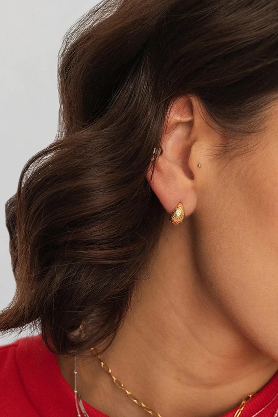 Kiegészítők ANIA KRUK női aranyozott ezüst fülbevaló kő nélkül VINTAGE SMRKS1860Z arany