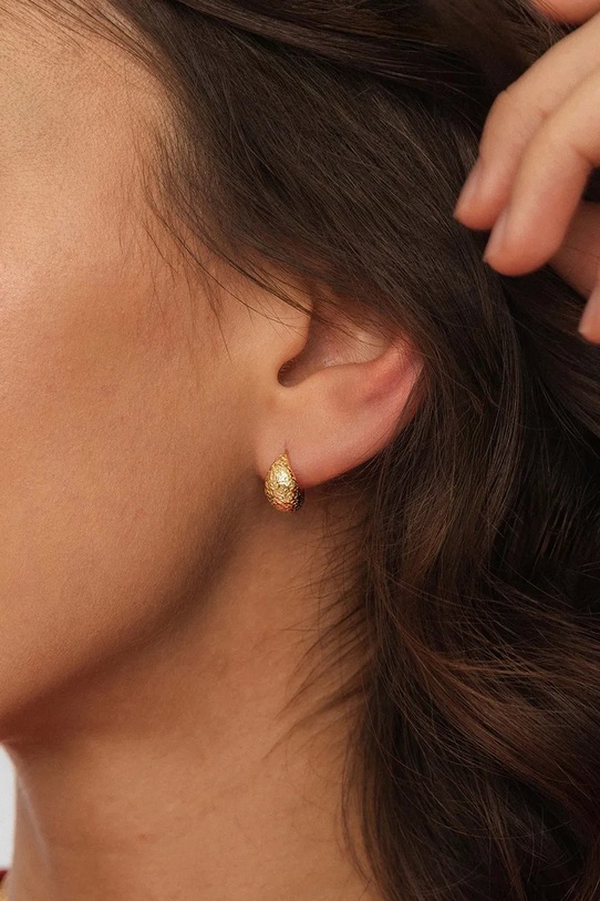 ANIA KRUK női aranyozott ezüst fülbevaló kő nélkül VINTAGE arany SMRKS1860Z