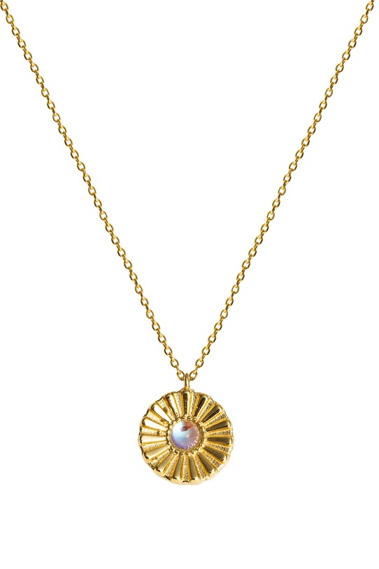 ANIA KRUK колие с висулка дамско от позлатено сребро циркон VINTAGE злато SMINC0409Z