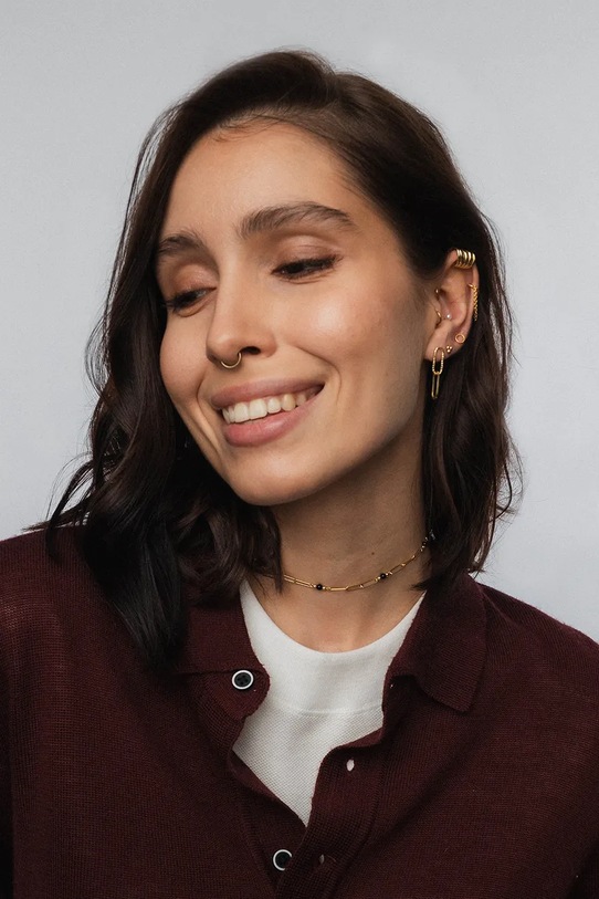 ANIA KRUK női aranyozott ezüst VINTAGE fülbevaló kő nélkül arany SMIKS0560Z