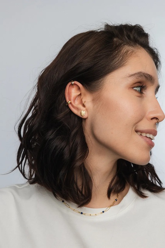 ANIA KRUK női aranyozott fülbevaló kő nélkül HIPPIE SMIKS0520Z arany