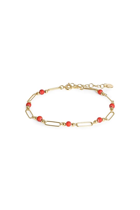 ANIA KRUK női aranyozott ezüst karkötő korall DUO arany SMIAN0775Z