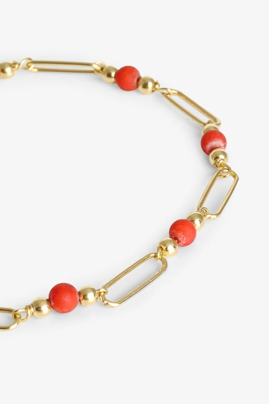 ANIA KRUK női aranyozott ezüst karkötő korall DUO SMIAN0775Z arany ZS26