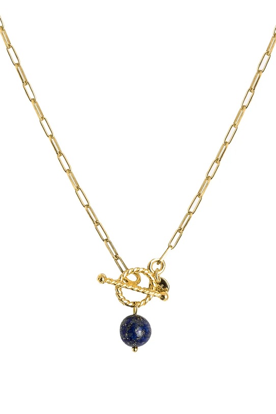 ANIA KRUK nyaklánc medállal női aranyozott ezüst lapis lazuli SUMMER arany SAKNN3204Z