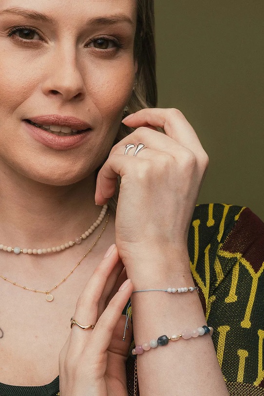 ANIA KRUK náramok dámsky z pozláteného striebra SUMMER modrá SAKAU3124Z