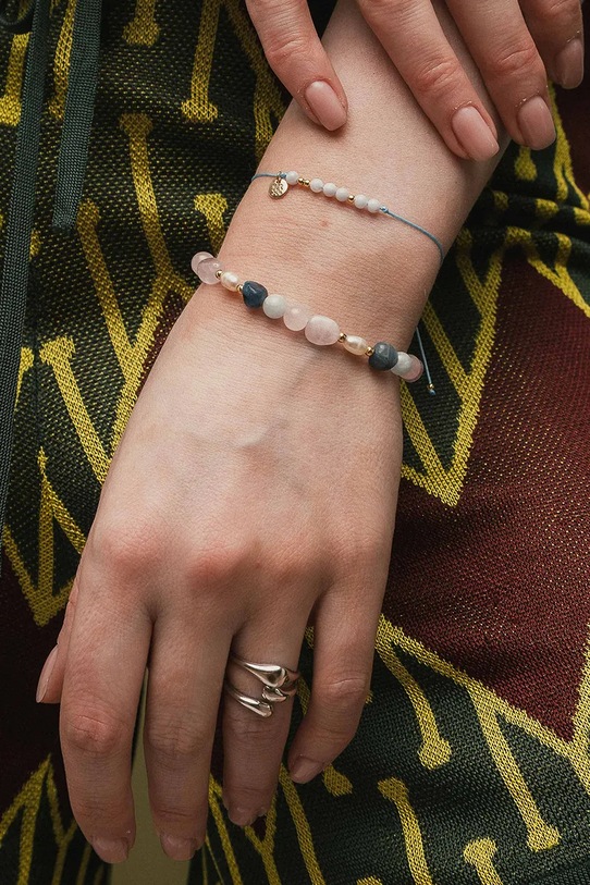 ANIA KRUK karkötő női aranyozott ezüst akvamarin SUMMER arany SAKAN2709Z