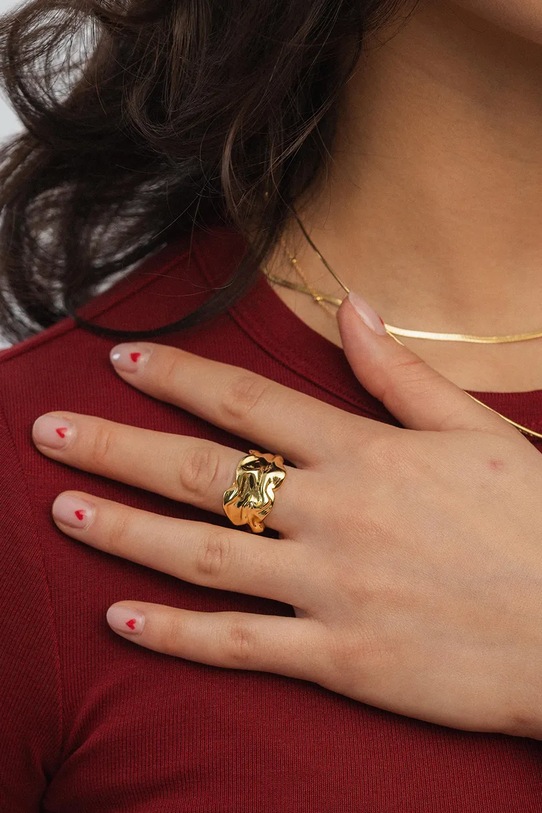 Kiegészítők ANIA KRUK női gyűrű kő nélkül VINTAGE MRUPM2980Z arany