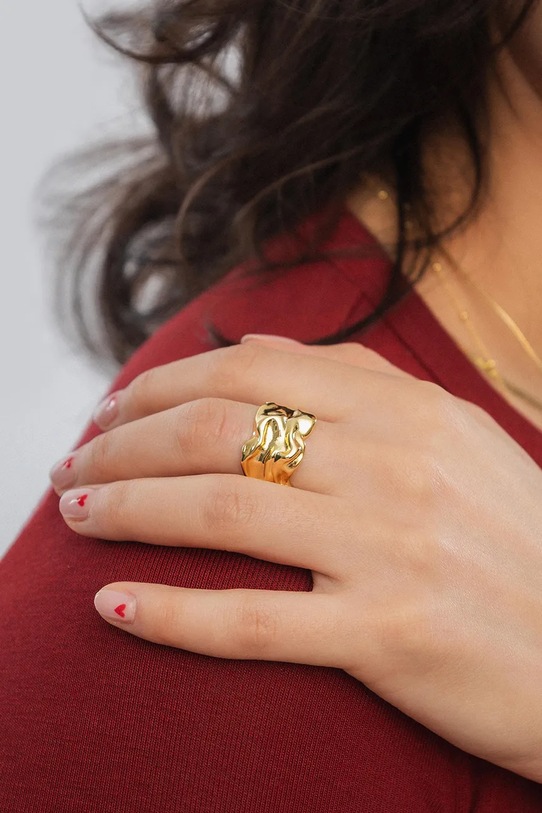 ANIA KRUK női gyűrű kő nélkül VINTAGE arany MRUPM2980Z