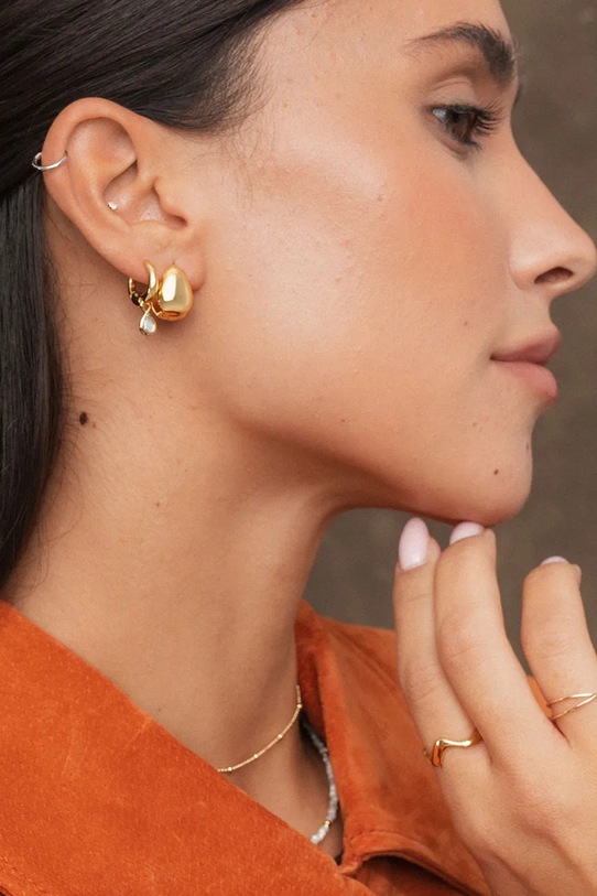 ANIA KRUK női fülbevaló kő nélkül VINTAGE arany MRUKM3980Z