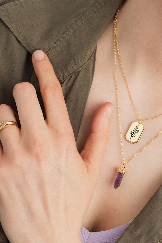 ANIA KRUK nyaklánc medállal női aranyozott HIPPIE arany MMRNY2042Z