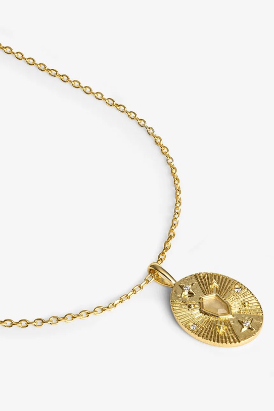 ANIA KRUK колие с висулка дамско от месинг с циркон DUO MMRNN2092Z злато ZS26