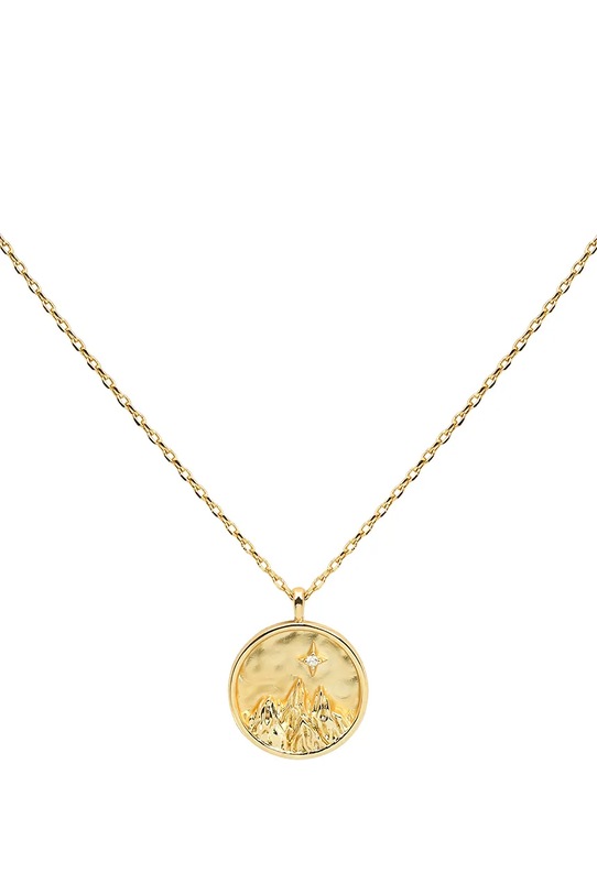 ANIA KRUK колие с висулка дамско месингово с циркон BELIEVE злато MMRNC1802Z