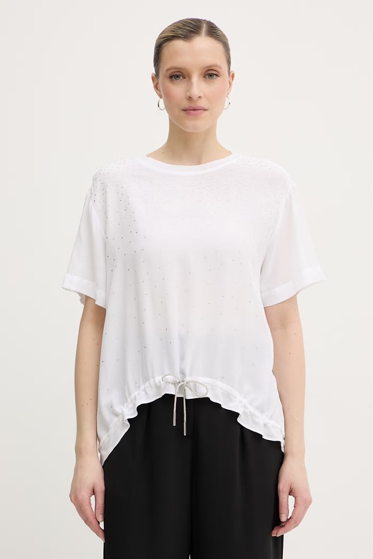 Silvian Heach bluzka damska z wiskozy TIBBIG biały GPP26229BL