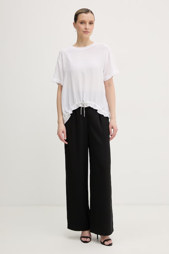 Silvian Heach bluzka damska z wiskozy TIBBIG GPP26229BL biały ZS26