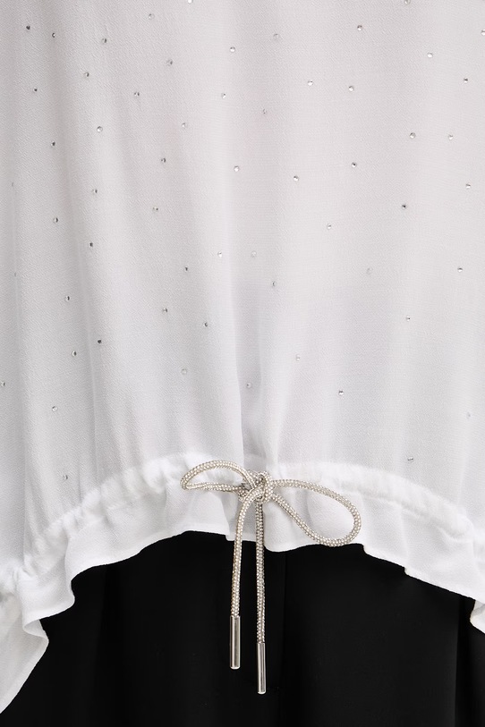 Silvian Heach bluzka damska z wiskozy TIBBIG GPP26229BL biały