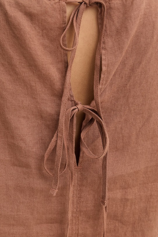 Marc O'Polo bluzka damska lniana 5000014205 brązowy