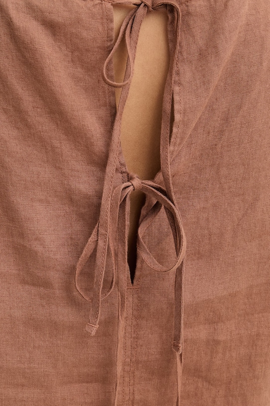 Marc O'Polo μπλούζα γυναικεία λινή 5000014205 καφέ