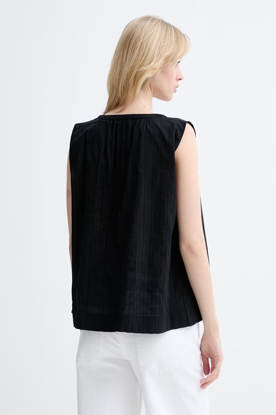 Odzież Marc O'Polo bluzka koszulowa damska bawełniana 5000014035 czarny