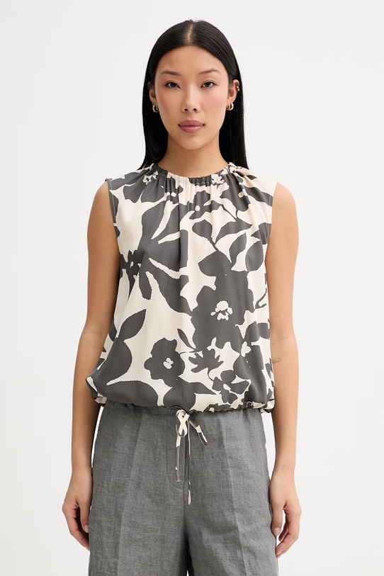 Marc O'Polo μπλούζα γυναικεία με βισκόζη γκρί 5000014076