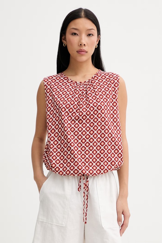 Marc O'Polo halenka na ramínka dámská bavlněná červená 5000014094