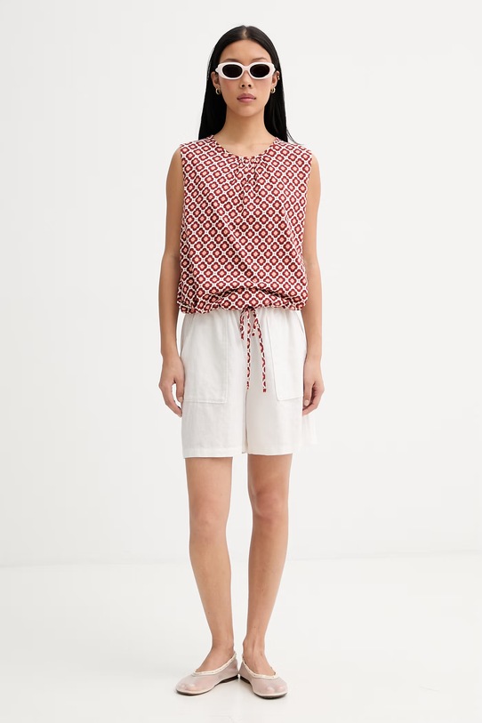 Marc O'Polo halenka na ramínka dámská bavlněná 5000014094 červená ZS26