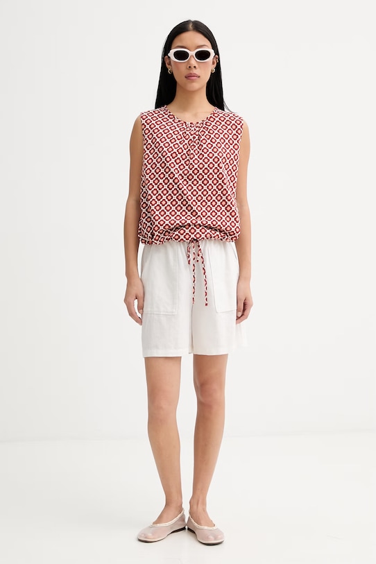 Marc O'Polo halenka na ramínka dámská bavlněná 5000014094 červená ZS26