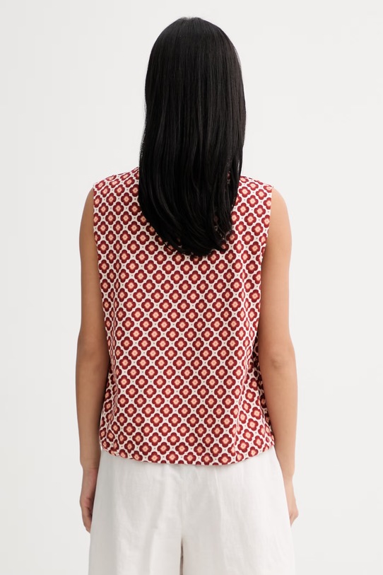 Oblečení Marc O'Polo halenka na ramínka dámská bavlněná 5000014094 červená