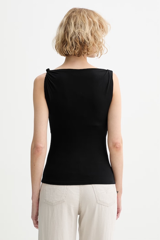 Îmbrăcăminte Marc O'Polo top pentru femei, cu vâscoză 5000014099 negru