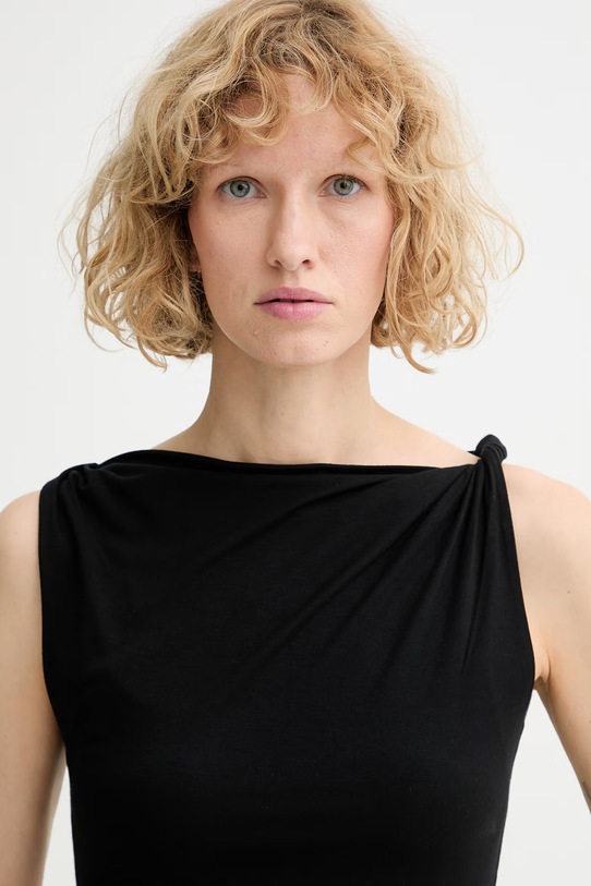 Marc O'Polo top pentru femei, cu vâscoză negru 5000014099