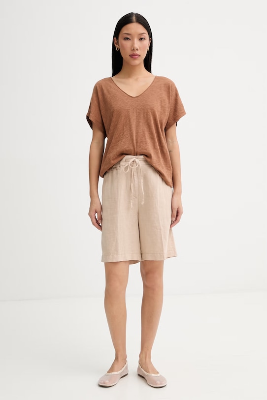 Marc O'Polo футболка basic жіноча бавовняна 5000014112 коричневий ZS26