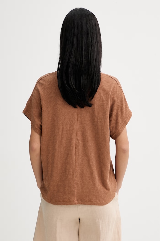 Одяг Marc O'Polo футболка basic жіноча бавовняна 5000014112 коричневий