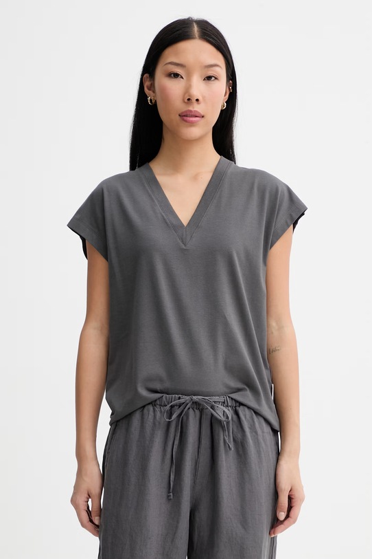 Marc O'Polo T-shirt damski z bawełną szary 5000014116