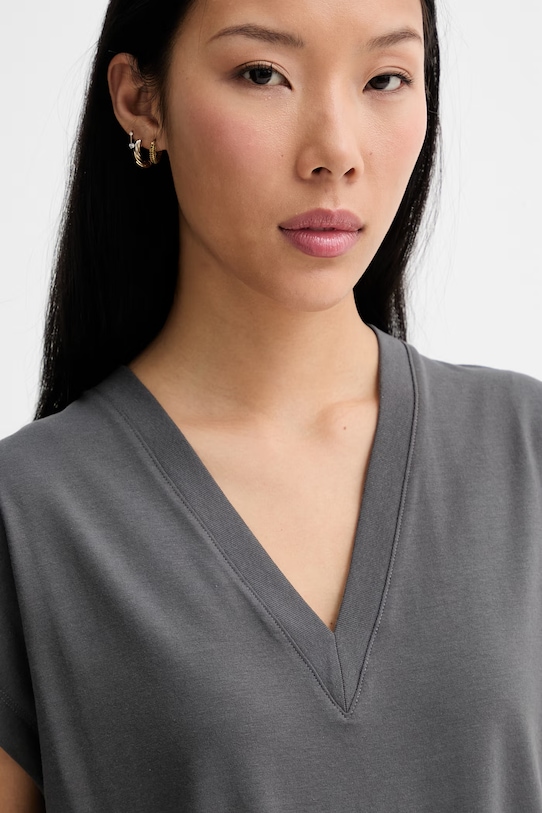 Marc O'Polo T-shirt damski z bawełną szary 5000014116