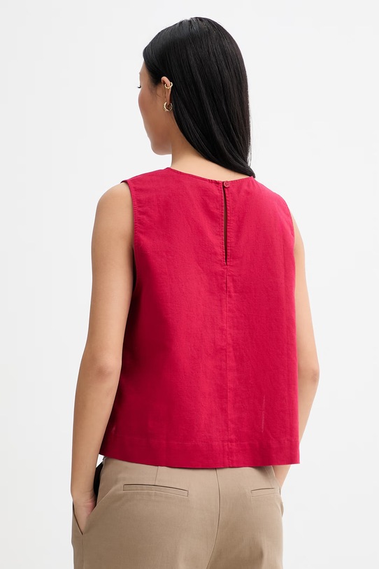 Oblečení Marc O'Polo halenka dámská se lnem 5000009826 červená