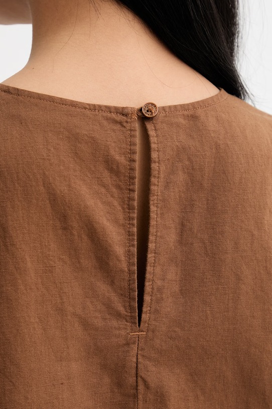 Marc O'Polo halenka dámská se lnem 5000009826 hnědá