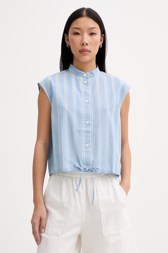 Marc O'Polo πουκάμισο γυναικείο βαμβακερό μπλε 5000010058