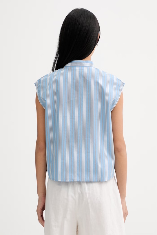 Ρούχα Marc O'Polo πουκάμισο γυναικείο βαμβακερό 5000010058 μπλε