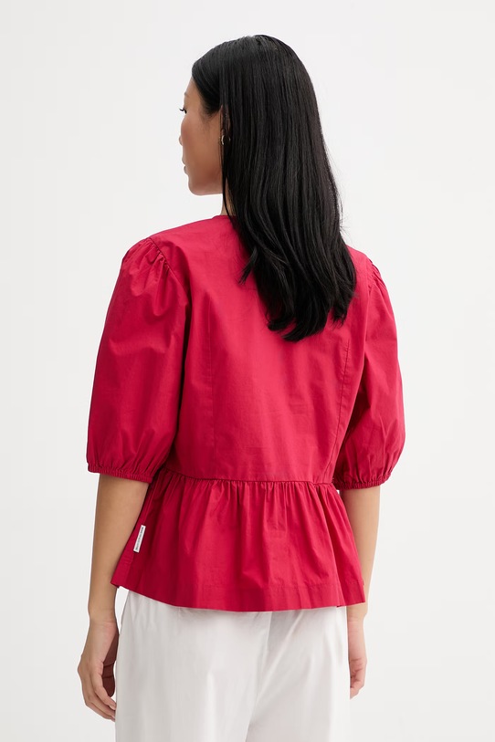 Oblečení Marc O'Polo košilová halenka dámská bavlněná 5000010256 červená