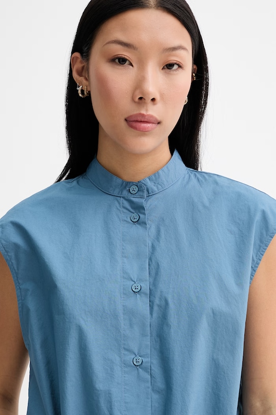 Marc O'Polo koszula damska bawełniana niebieski 5000010536