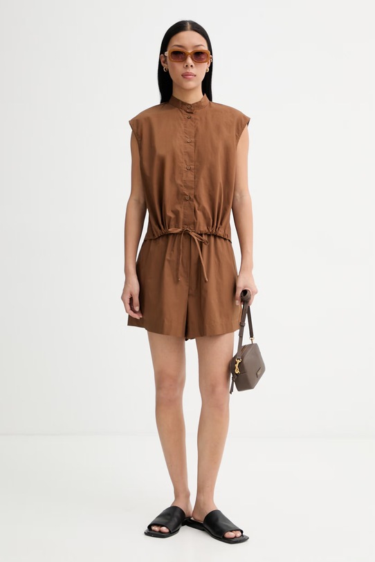 Marc O'Polo koszula damska bawełniana 5000010536 brązowy ZS26