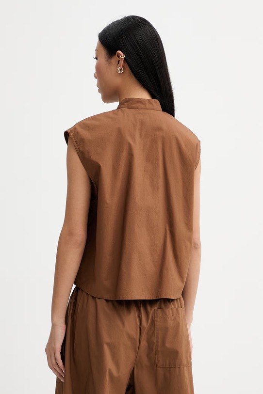 Odzież Marc O'Polo koszula damska bawełniana 5000010536 brązowy