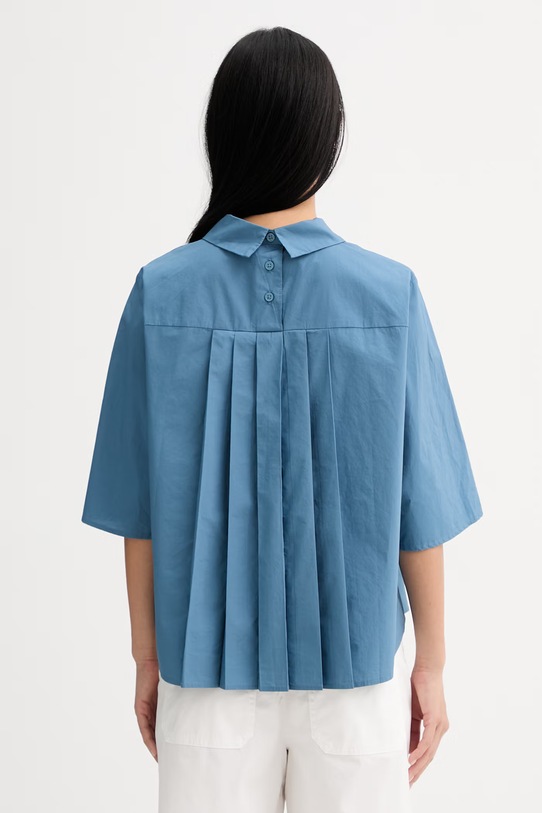 Oblečení Marc O'Polo košilová halenka dámská bavlněná 5000010538 modrá