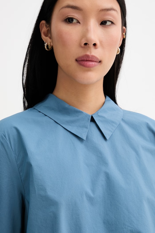 Marc O'Polo košilová halenka dámská bavlněná modrá 5000010538